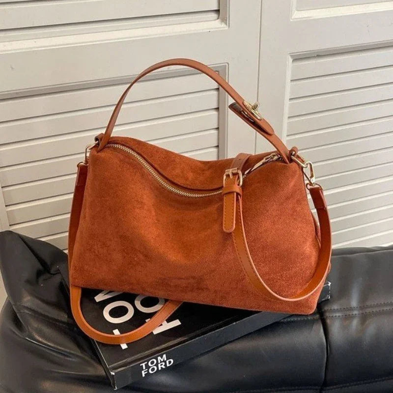 Bolsa Retrô Texturizada Grande Capacidade