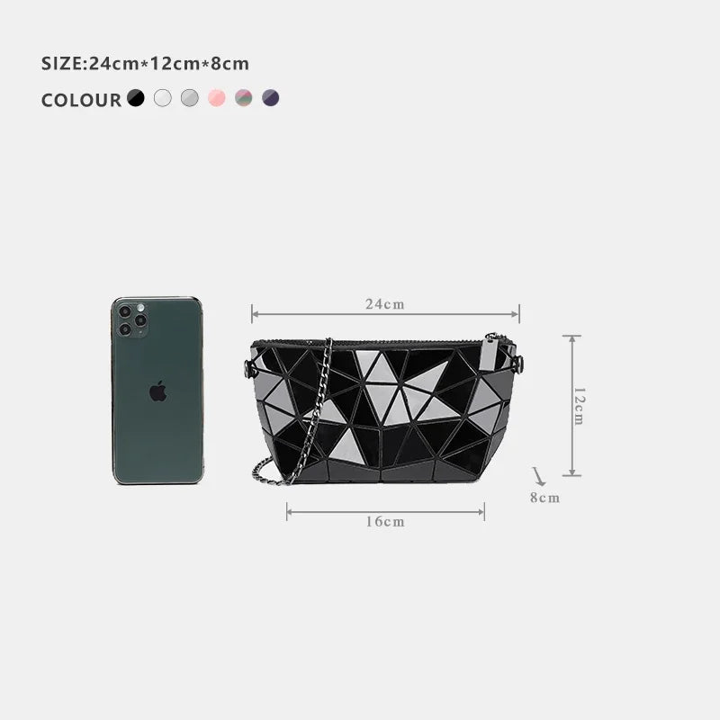 Bolsa Corrente Luminosa Geométrica