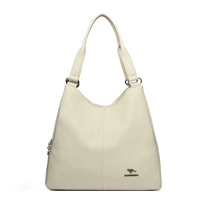 Bolsa Hobo de Couro com Alça Superior