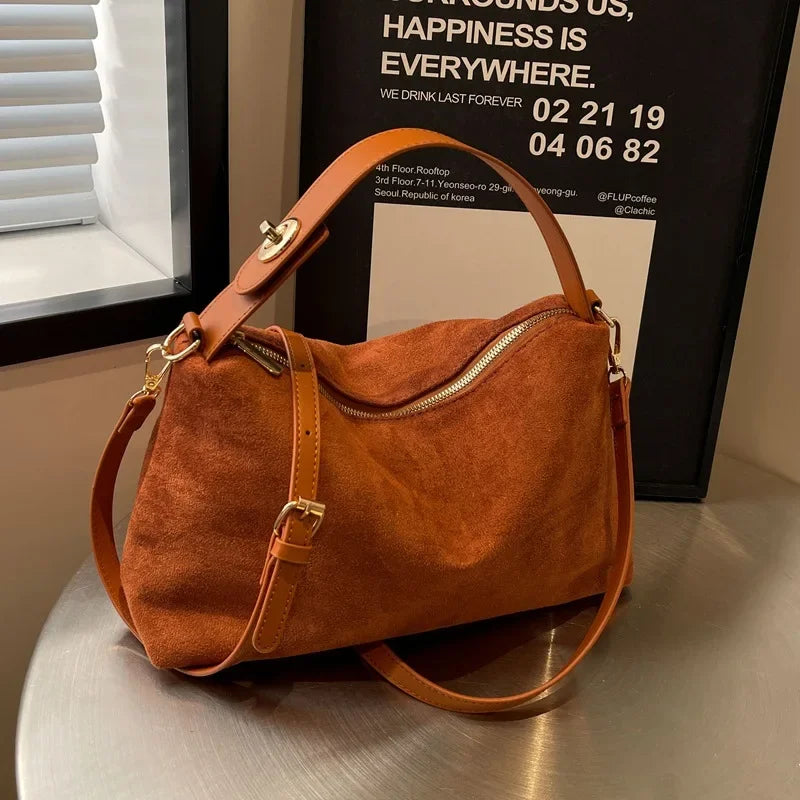 Bolsa Retrô Texturizada Grande Capacidade