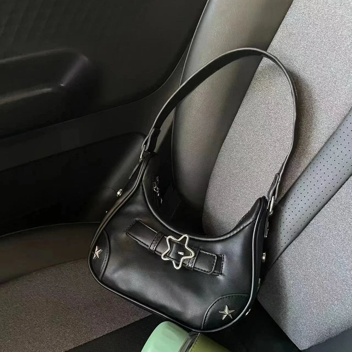 Bolsa Tote Estrela Branca Estilo Coreano