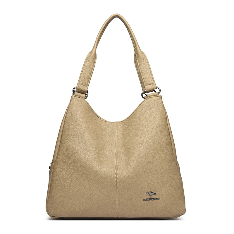 Bolsa Hobo de Couro com Alça Superior