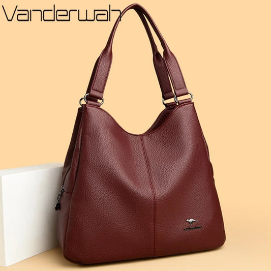 Bolsa Hobo de Couro com Alça Superior
