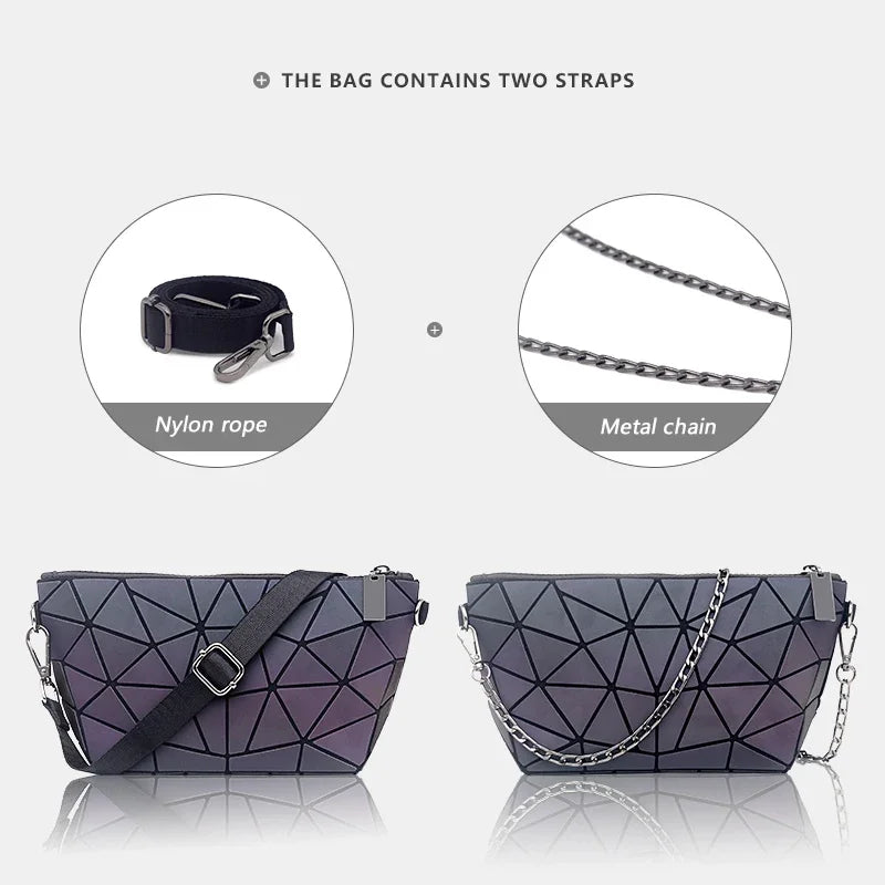 Bolsa Corrente Luminosa Geométrica