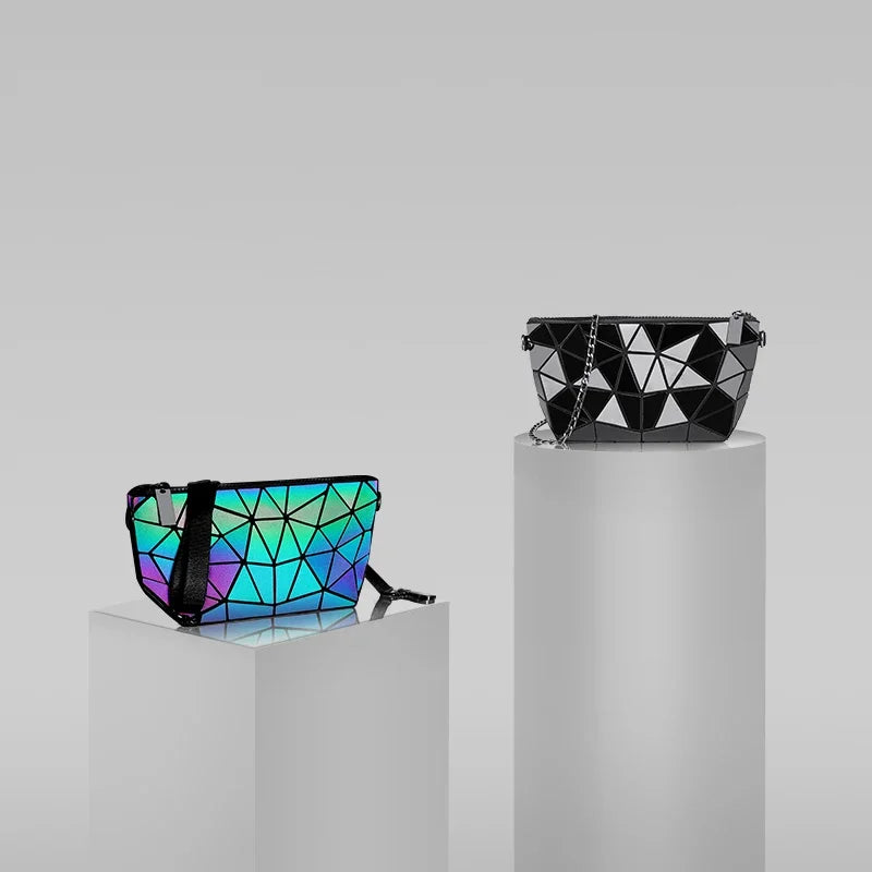Bolsa Corrente Luminosa Geométrica