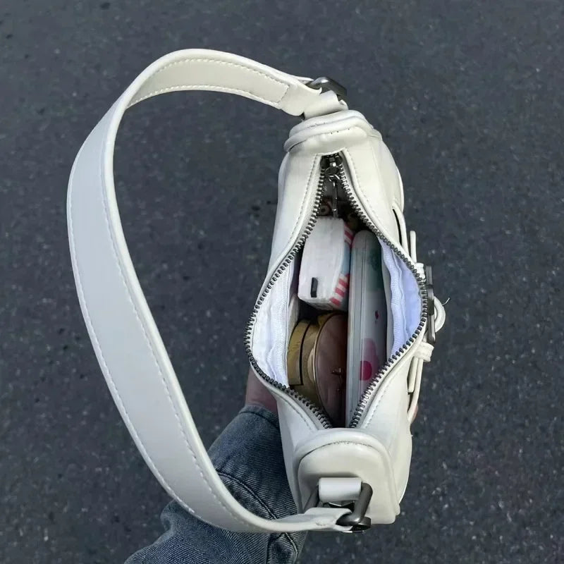 Bolsa Tote Estrela Branca Estilo Coreano